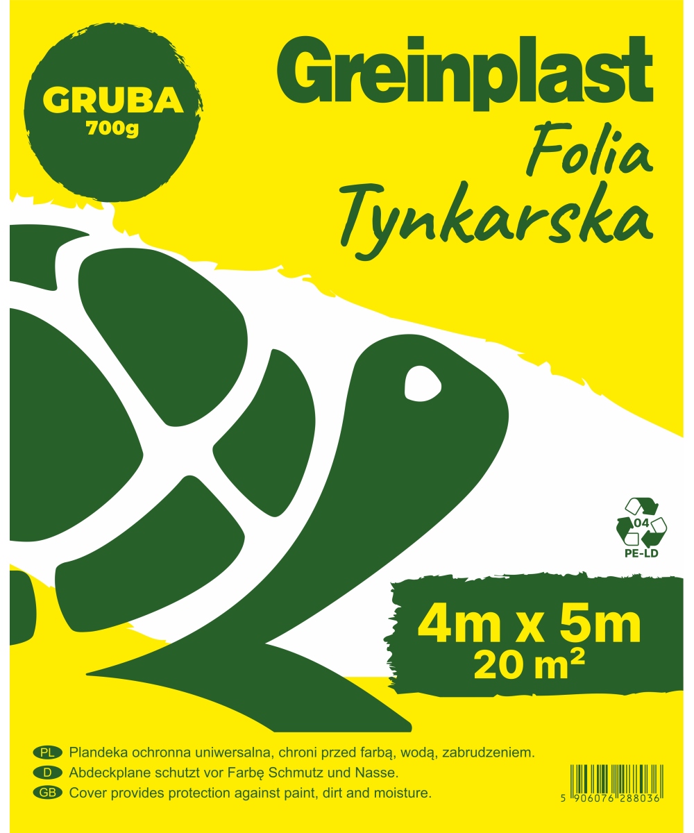 FOLIA TYNKARSKA 4X5 GRUBA (700g) BEZBARWNA GREINPLAST