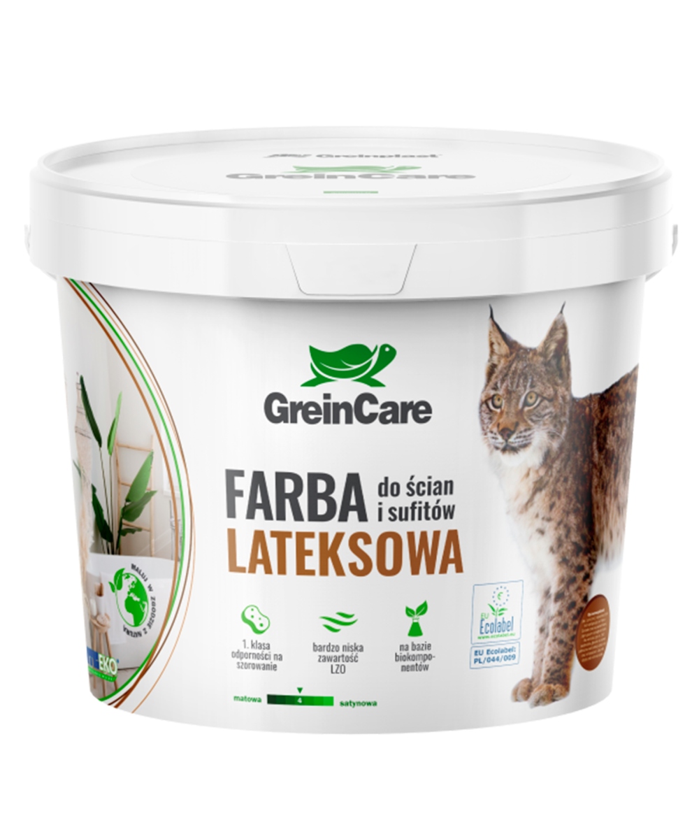 Farba lateksowa wewnętrzna GREINCARE biała 3 l – GRT170127